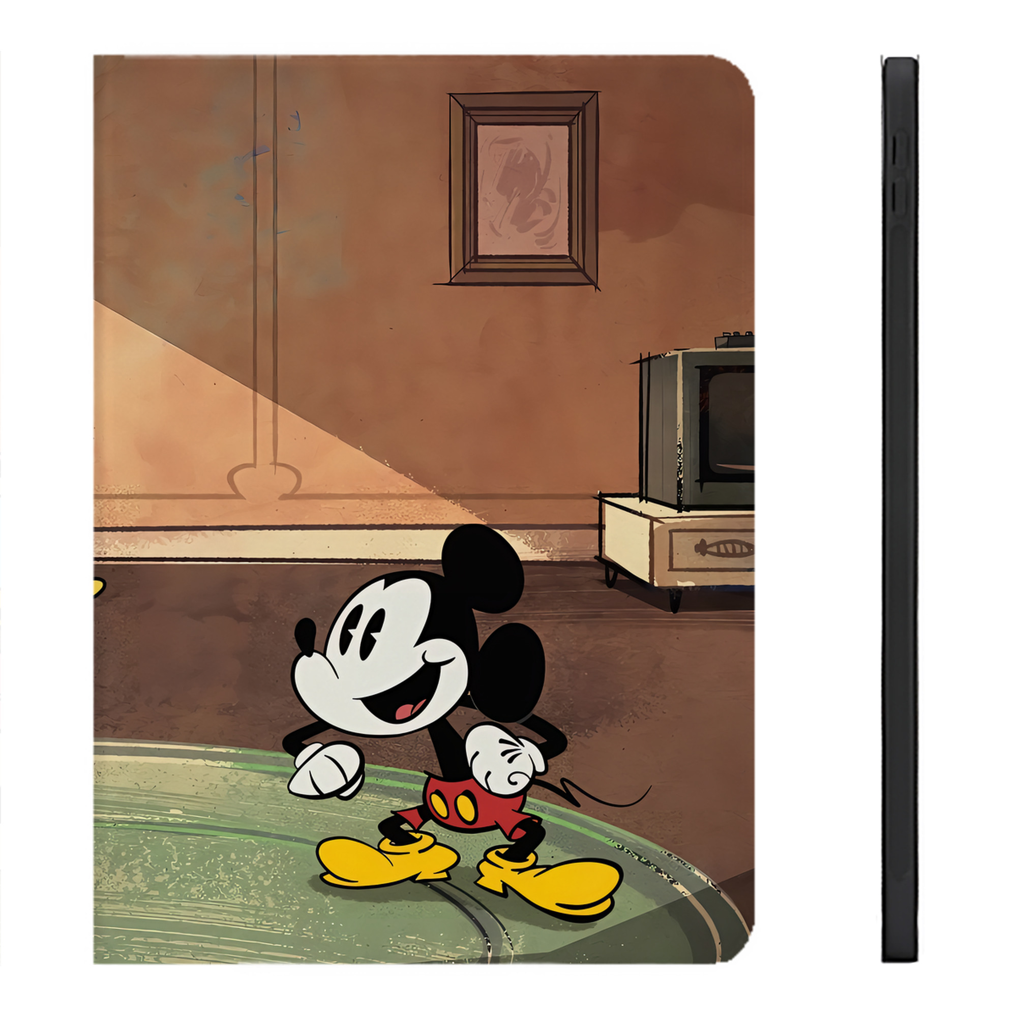 （画像用） ミッキーマウス Mickey Mouse IPadケース ペンホルダー付き ブックスタイルデザイン